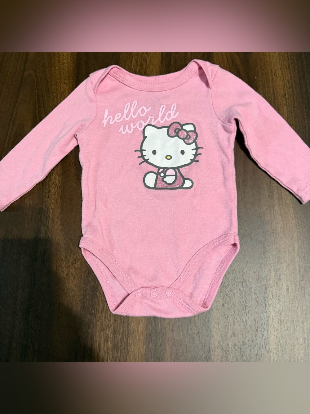 Baby girl hello kitty onesie